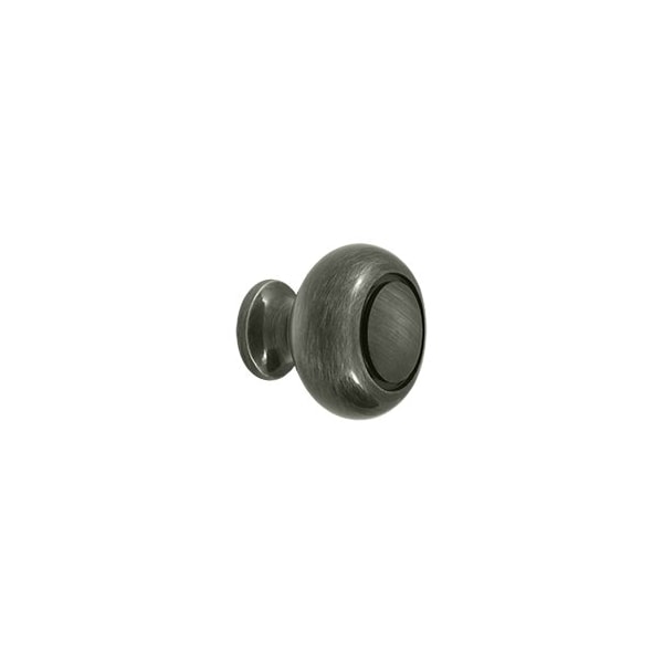 KR119U15A Round Groove Knob Antique Nickel, 10PK